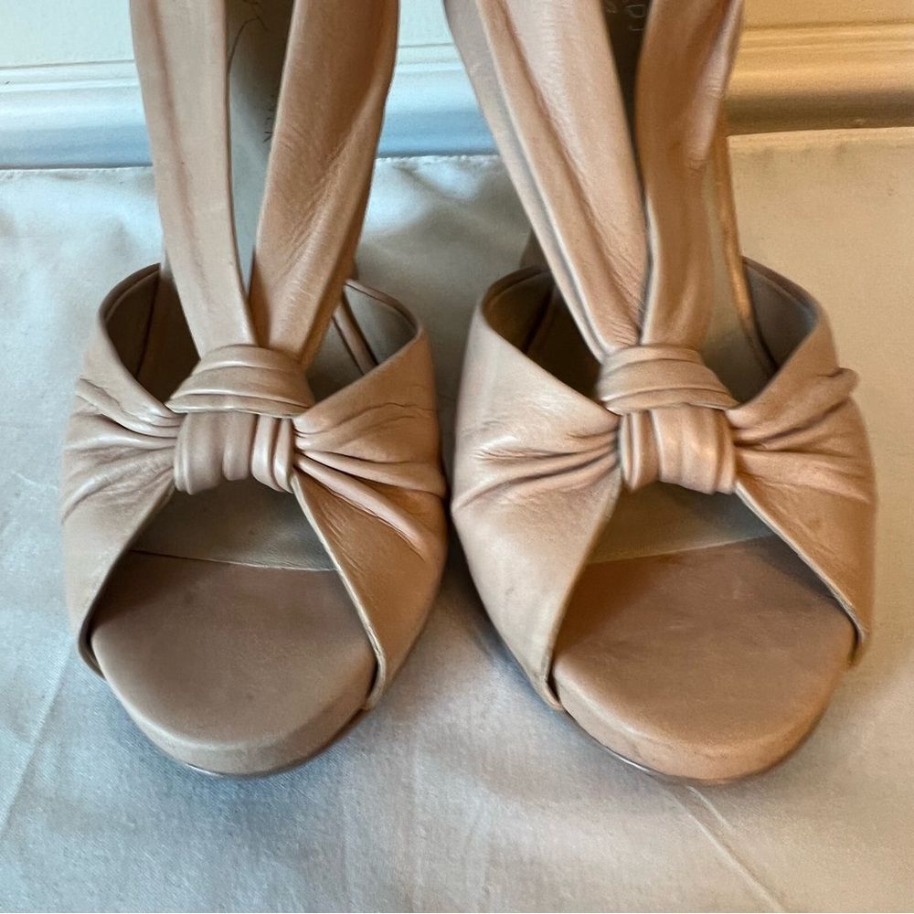 Donald J Pliner Womens Size
8 M Beige Wedge Sandals
Becca Leather High Heels - Picture 10 of 13